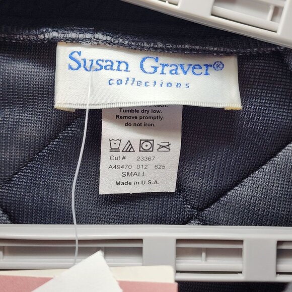 Susan Graver womens Small Collection Quilted Black Jacket New With Tags - Picture 4 of 9
